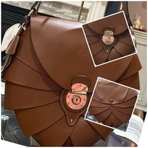 Authentic Boldrini Selleria Carmen Opera Bag, in Cuoio Brown. Made in Italy, NWT